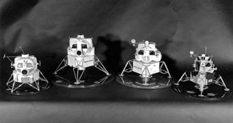 Lunar module evolution from 1962 up to now (replicas)