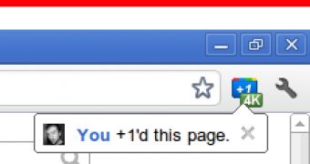The Google + 1 Button extension for Google Chrome