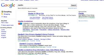 Google now lists drug information on top of the search results