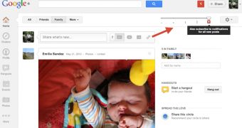Google+ users can make sure they get notified of every action