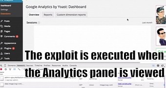 When admin checks analytics page, the exploit is executed