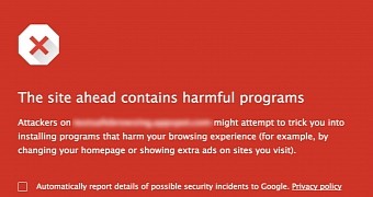 Chrome warning alerts users of potential danger ahead