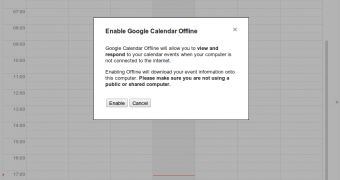 Offline support has been enabled in Google Calendar