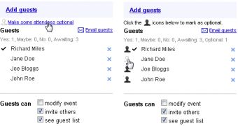 Google Calendar now supports optional attendees