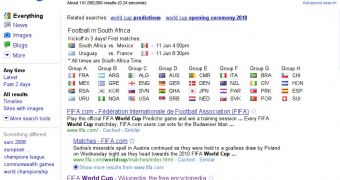 World Cup dedicated info on Google Search