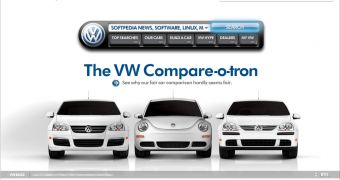 The new design of VW's page