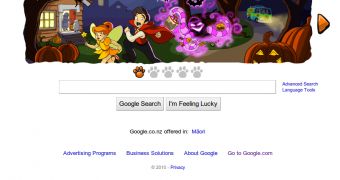 The Google Halloween 2010 Scooby Doo homepage