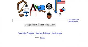 The 4th of July Google doodle in the US