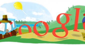 The first Summer Solstice 2010 Google doodle