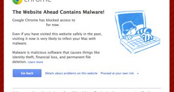 Google Chrome anti-malware warning