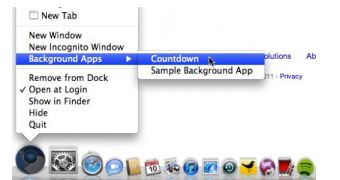Background apps in Google Chrome