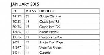 Vulnerability report for January 2015