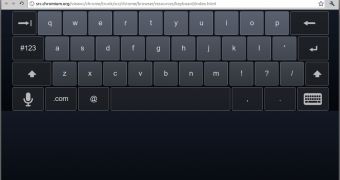 The Google Chrome on-screen keyboard for touch devices