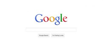One version of the redesigned Google homepage