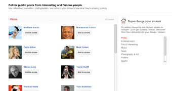 Google+'s suggested users list