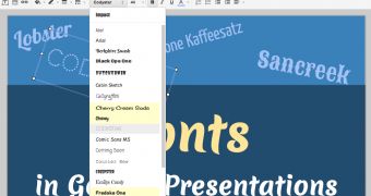 More fonts in Google Docs Presentations