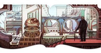 The Google doodle that commemorates Jorge Luis Borges