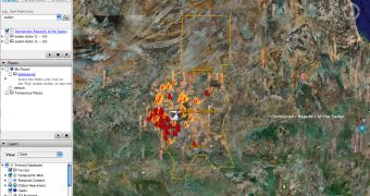 Google Earth showing Sudan's crisis