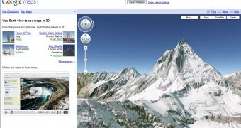 The Matterhorn in Google Maps with Earth view