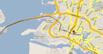 Google Maps showing Oakland