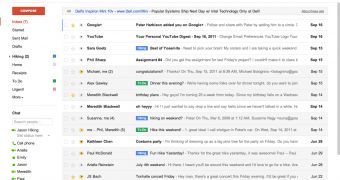 This is the default Comfortable look in Gmail