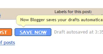 Blogger's autosave feature