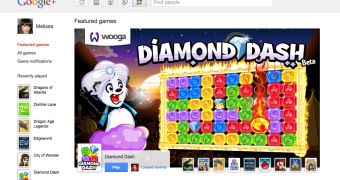 The Google+ Games tab