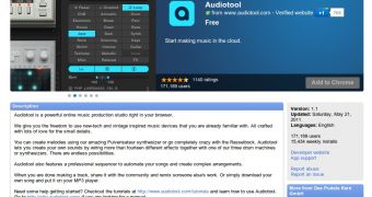 Audiotool saw its traffic increase by 20 percent after launching in the Chrome Web Store