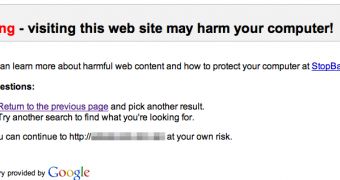 One of the security notifications displayed by Google