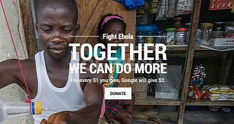 Google invites you to donate for Ebola fight