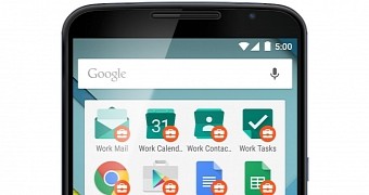 Android for Work on a smartphone