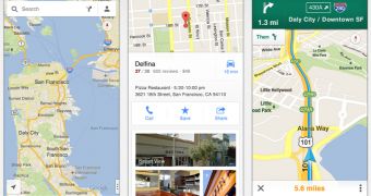 Google Maps iOS screenshots