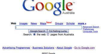 The Google Australia page