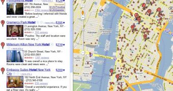 Hotel pricing on Google Maps