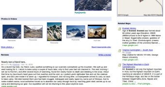 Mt. Everest's Google Maps Place Page