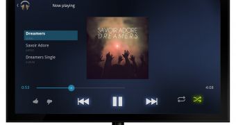 The Google Music app for Google TV