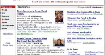 The first version of Google News