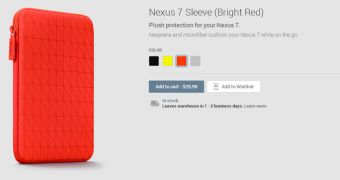 Nexus 7 Sleeve is now available in Bright Red