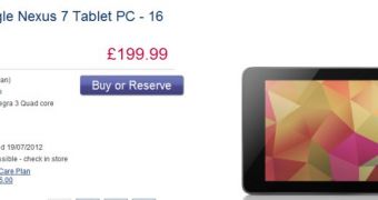 Google Nexus 7 Tablet Up for Pre-Order in the UK for 200 GBP (310 USD / 250 EUR)