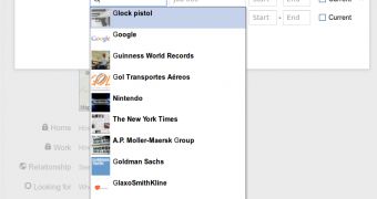 Employer suggestions in Google+