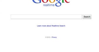 Google Realtime Search homepage