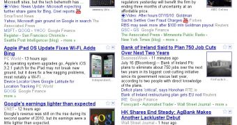 The new Two-column version in Google News