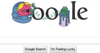 One of the Little Miss doodles on the Google homepage
