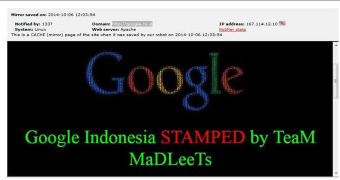 Google Search Page Defaced in Indonesia