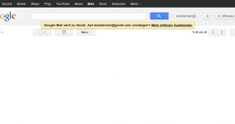 German users will be able to switch to an @gmail.com address