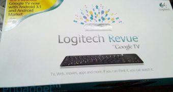 The new and improved, with a sticker, Logitech Revue