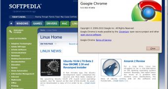 Google Chrome 5.0.342.9 Beta