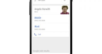 Google Voice Search can perform actions based on your relationship with contacts