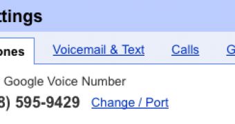 The number porting setting in Google Voice