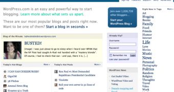 The WordPress blog platform